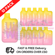 PINA KIWI LEMONADE (NEW) Lost Mary 600 Puff Bars Pack Of 10 BM600 Disposable - UK Vape World