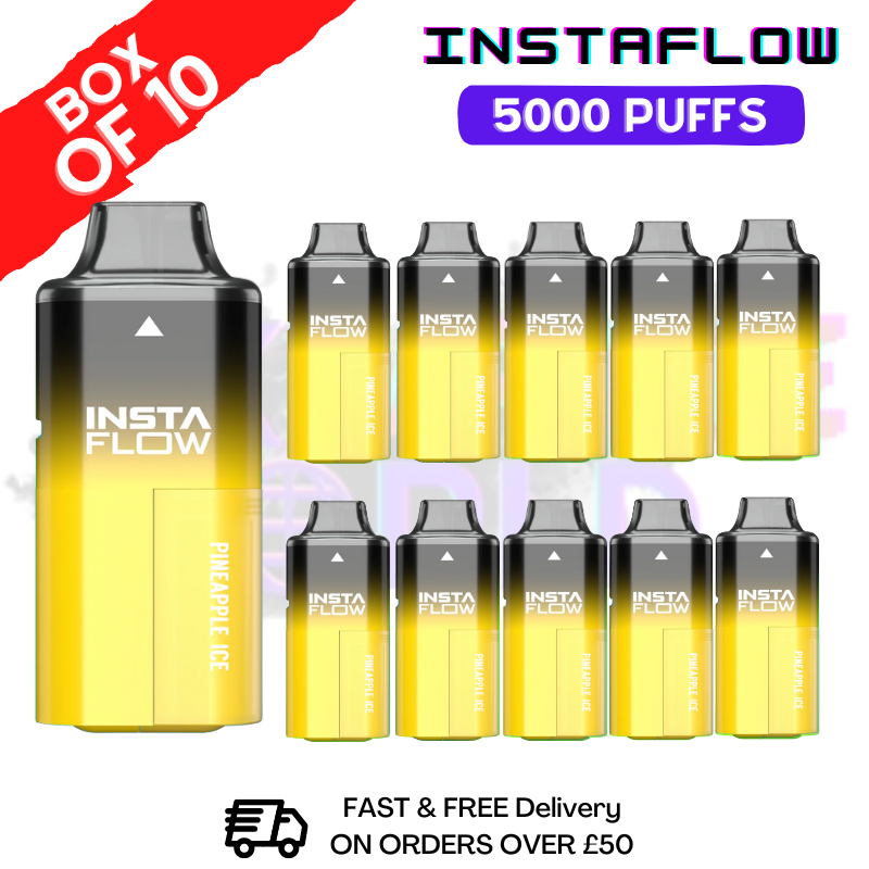 Shop Pineapple ICE Instaflow 5000 5K Disposable Box Of 10 - UK Vape World