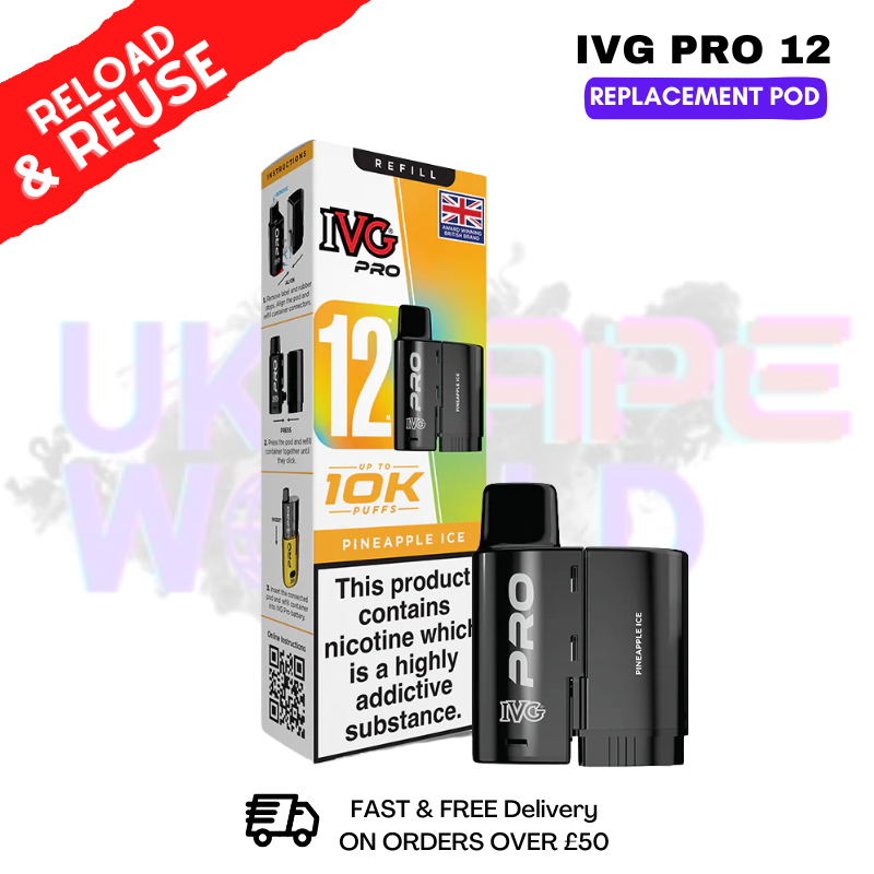 Pineapple ICE IVG Pro 12 REFIL Pod Pack - ukvapeworld