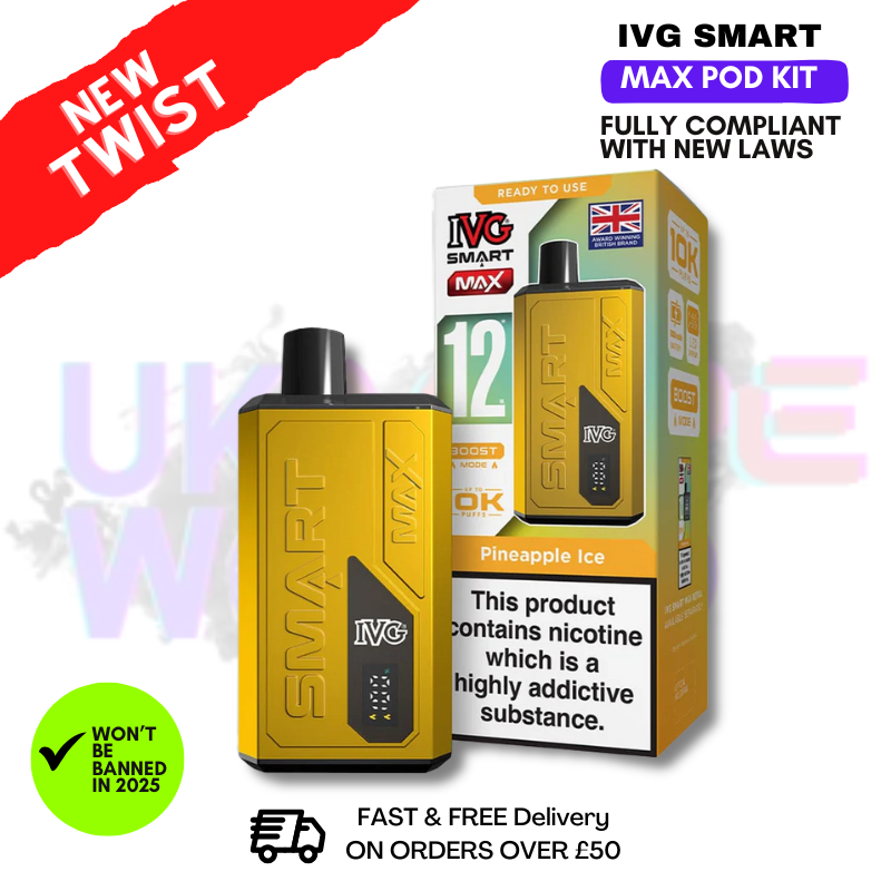 Pineapple ICE IVG Smart Max 10K Puff Prefilled Pod Kit