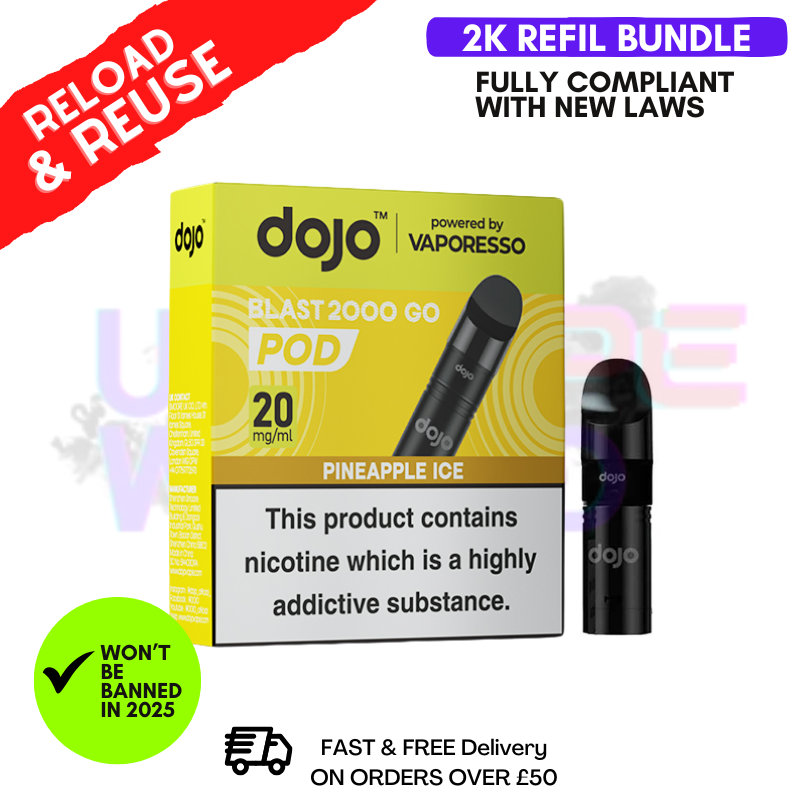 Pineapple Ice Dojo Blast 2000 2K Puff REPLACEMENT POD