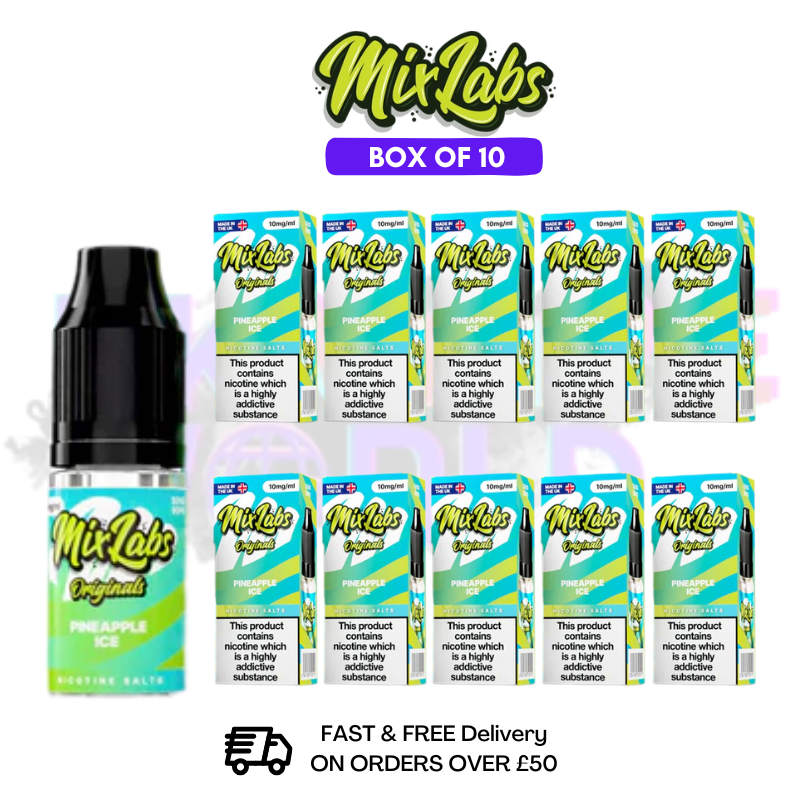 Pineapple Ice MixLabs Nic Salt BOX OF 10 - £17.99