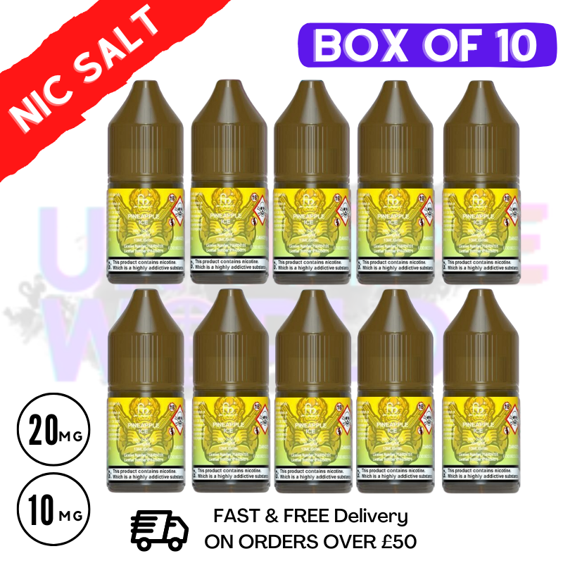 Shop Pineapple Ice RandM Tornado 7000 Nic Salt BOX OF 10 - UK Vape World