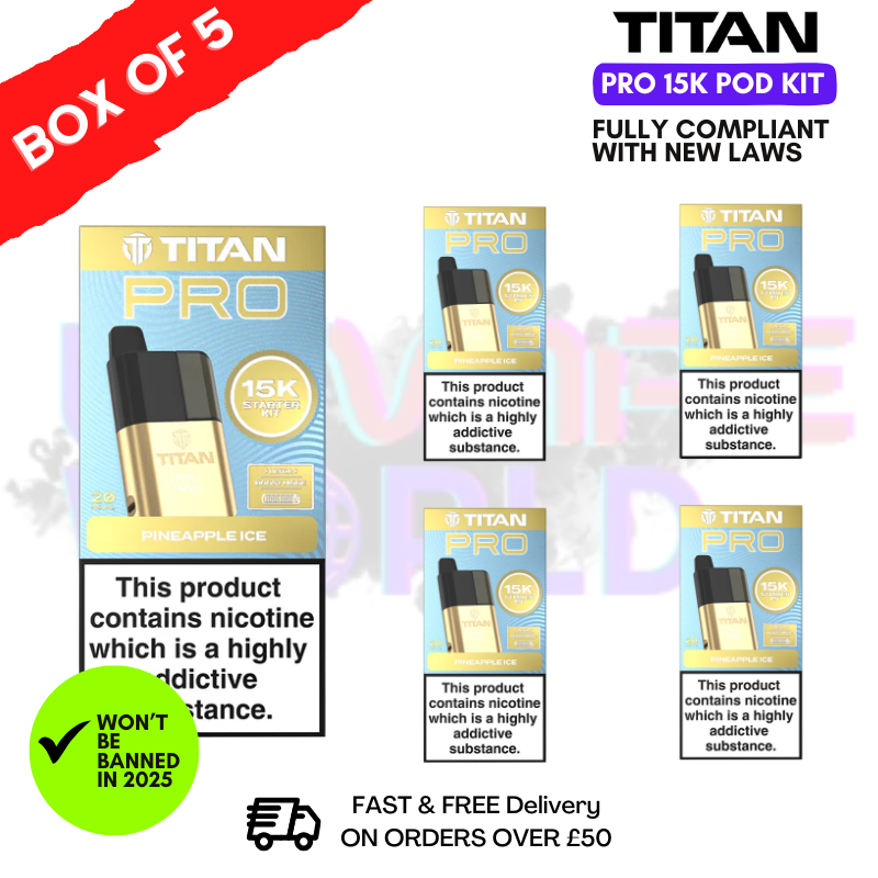Pineapple Ice Titan Pro 15K Pod Kit Box of 5 - ukvapeworld