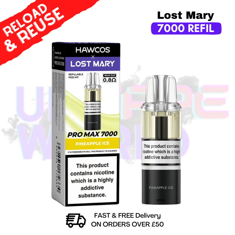 Pineapple Ice Lost Mary 7K 7000 Puff Replacement Pods - ukvapeworld