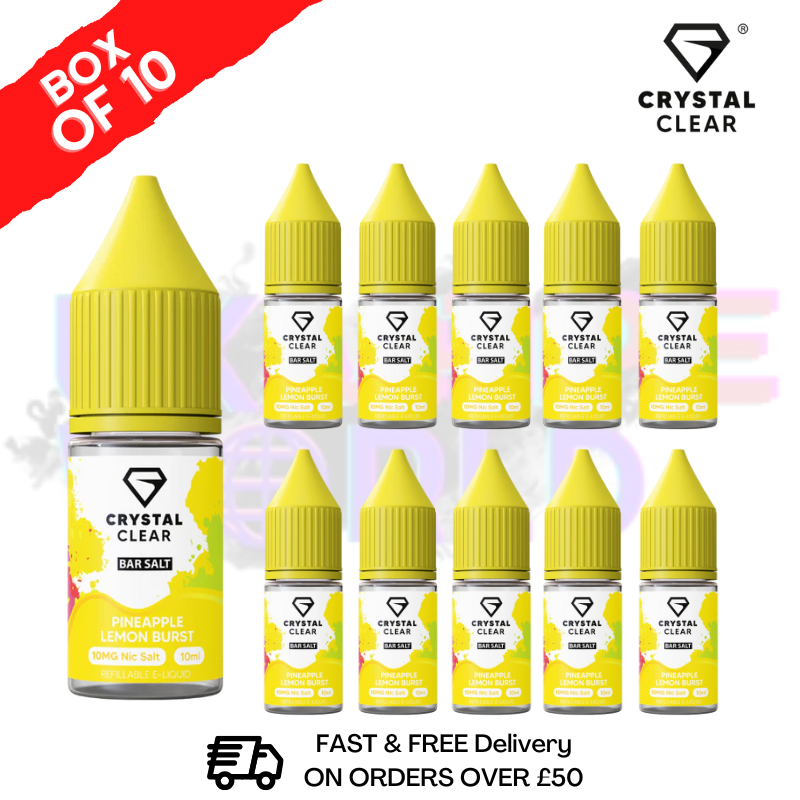 Pineapple Lemon Burst Crystal Clear Nic Salt Box Of 10 - Only £17.99 - ukvapeworld