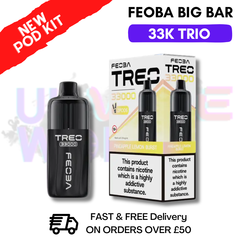 Pineapple Lemon Burst Feoba Treo 33K Puff Pod Kit - ukvapeworld