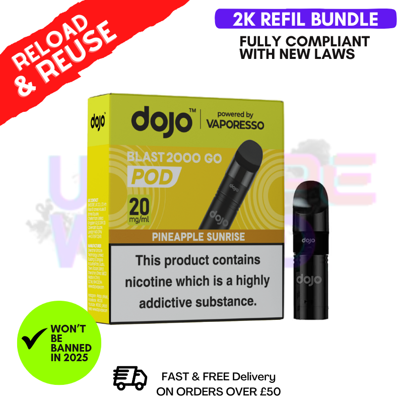 Pineapple Sunrise Dojo Blast 2000 2K Puff REPLACEMENT POD