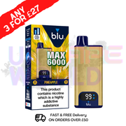 Shop Pineapple Blu Max 6000 Puff Kit - 3 For £27 - UK Vape World
