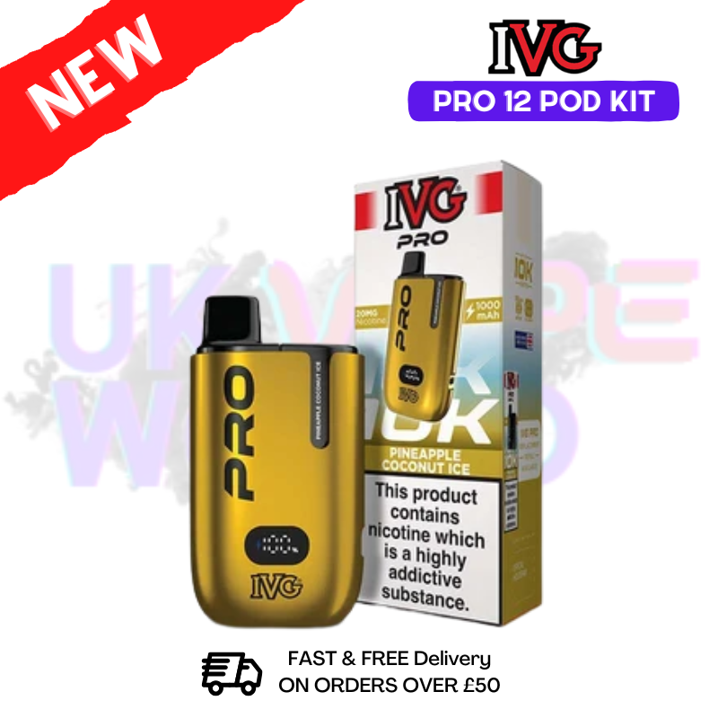 Pineapple Coconut Ice IVG Pro12 Prefilled Pod Kit - UK Vapeworld