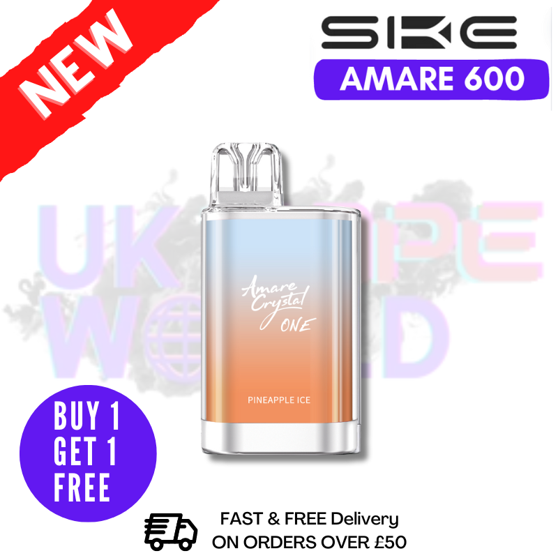 Shop SKE Amare Crystal One Pineapple ICE Disposable - UK Vape World