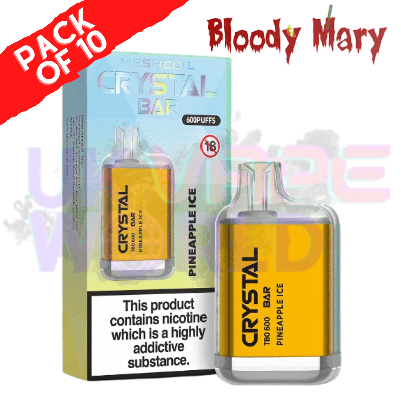 Pineapple ICE - Bloody Mary CRYSTAL 600Puff Box of 10 - UK Vape World