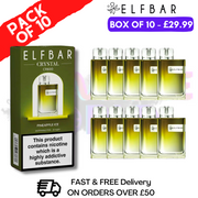 Shop Elf Bar Crystal 600puff - Pineapple ICE Box of 10 - UK Vape World