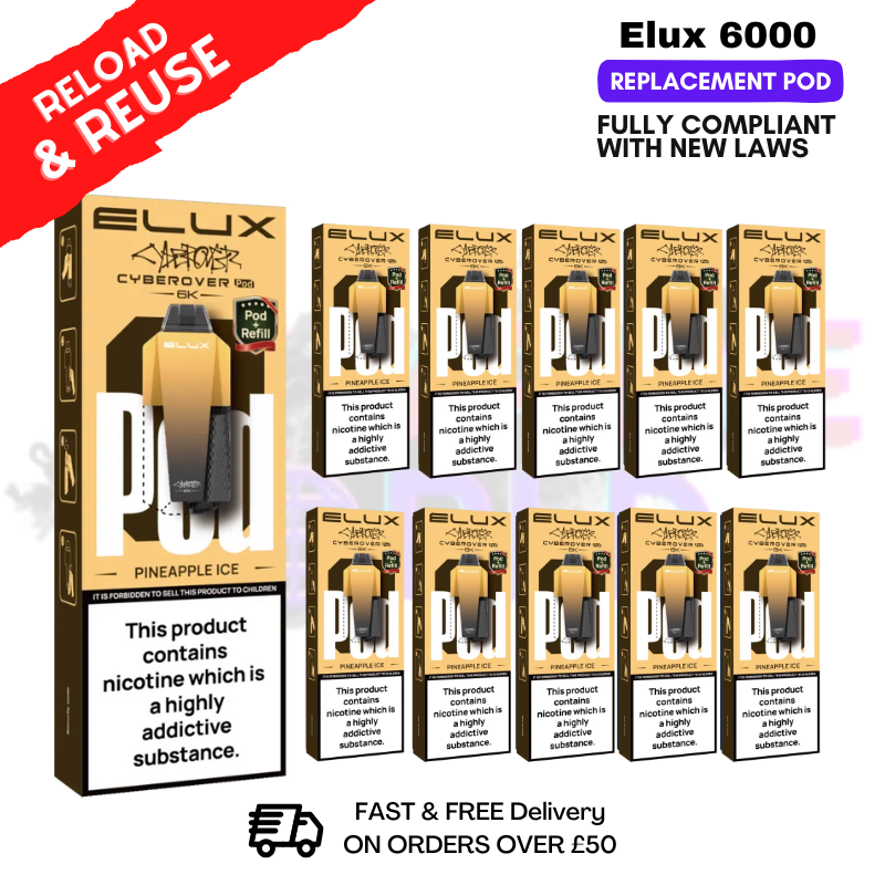 Pineapple ICE Elux 6K Replacement Pods Box Of 10