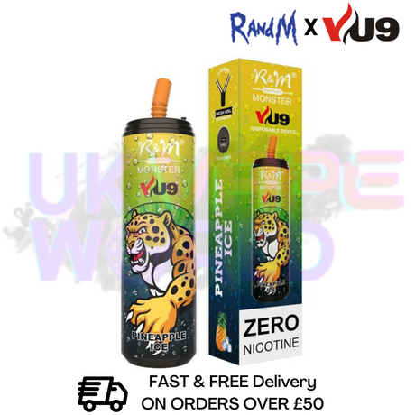0% RandM X VU9 Monster 9000 Puff 9K Bar R and M Vape Pen Kit