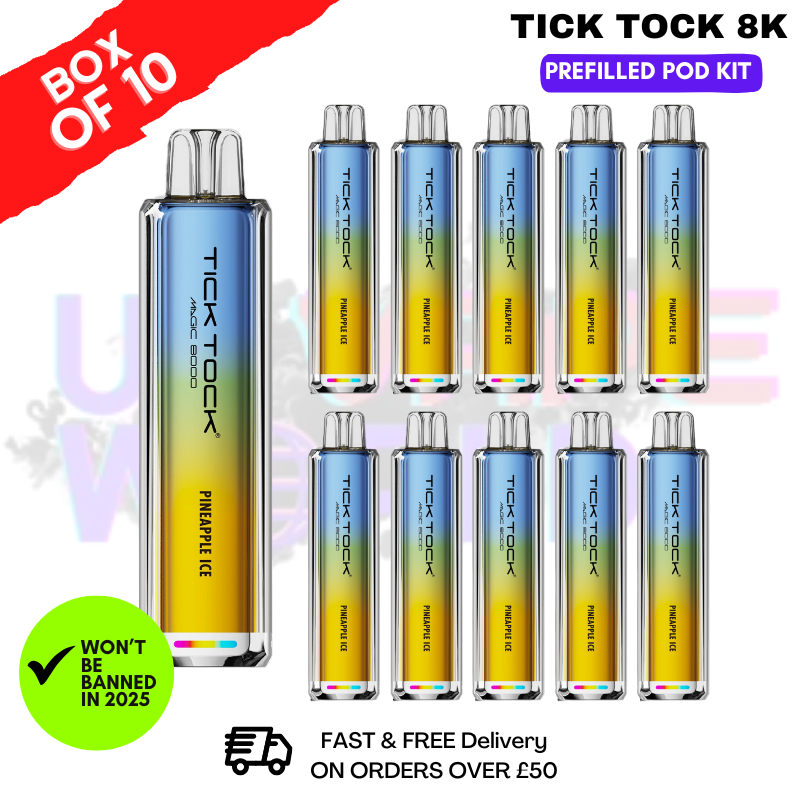 Pineapple ICE Tick Tock Magic 8000 8K Box Of 10