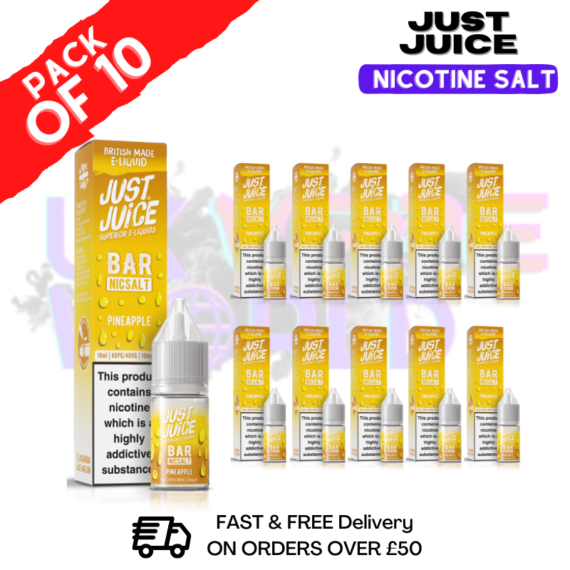 Pineapple Just Juice Nic Salt Box Of 10 - ONLY £17.99