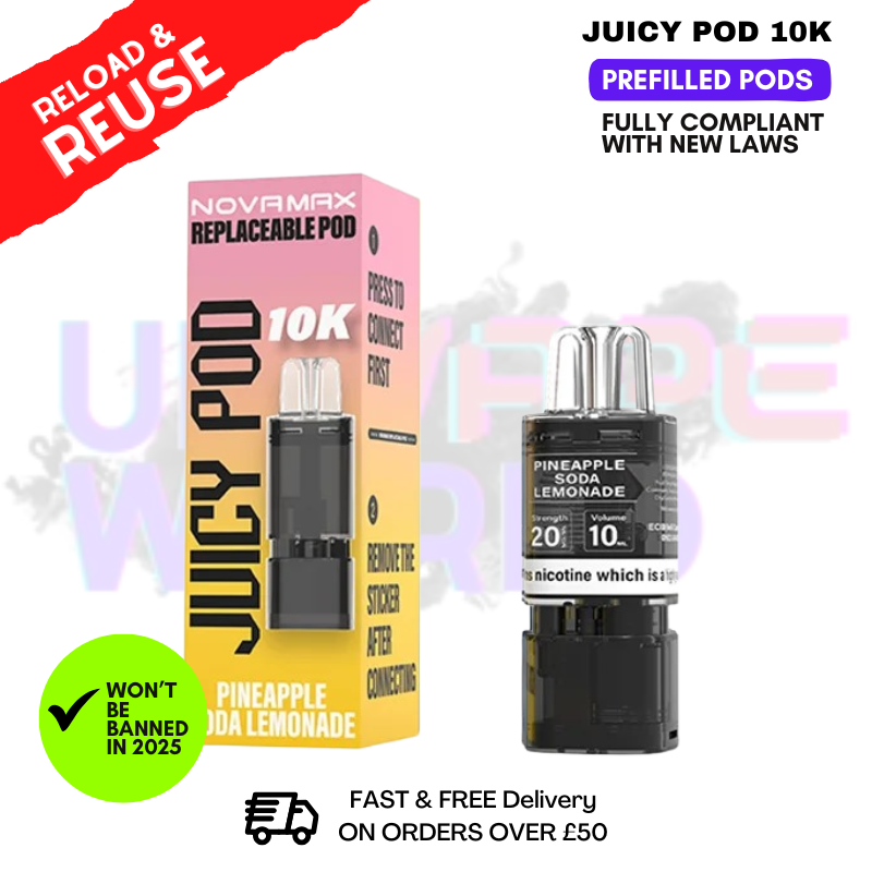 Shop Pineapple Soda Lemonade Juicy Pod 10K Replacement Pod - UK Vape World