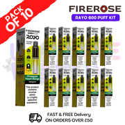 Pineapple peach mango Firerose 600 Puff Vape Kits Box of 10 - ukvapeworld