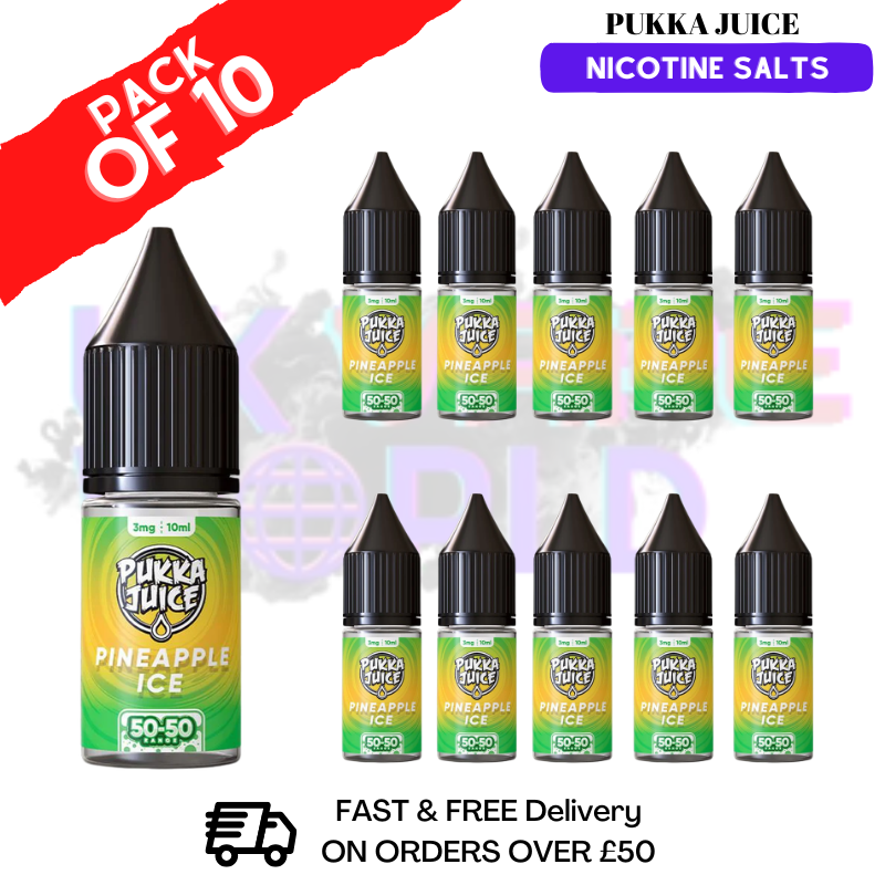 Pineapple Ice Pukka Juice Nic Salt Box Of 10