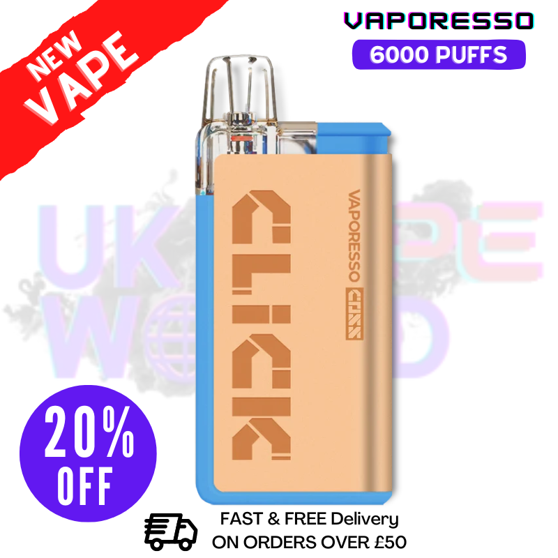 Shop Pineapple Ice Vaporesso 6K Coss Click Disposable Kit - ONLY £8.99 - UK Vape World