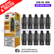 Pineapple ice IVG XL 35K Replacement Pods Box Of 10 - ukvapeworld