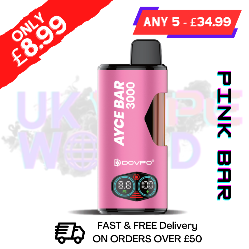 Shop Pink Bar DOVPO ACE Bar 3000 4 in 1 Disposable Kit - UK Vape World