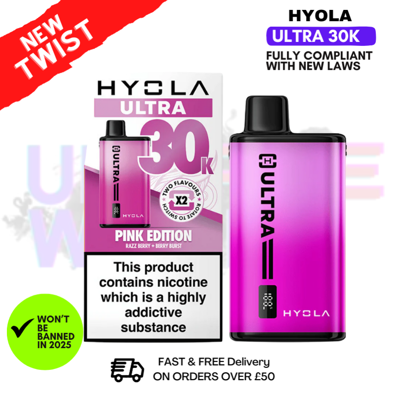 Pink Edition Hyola Ultra 30K Puff Prefilled Pod Kit - ukvapeworld