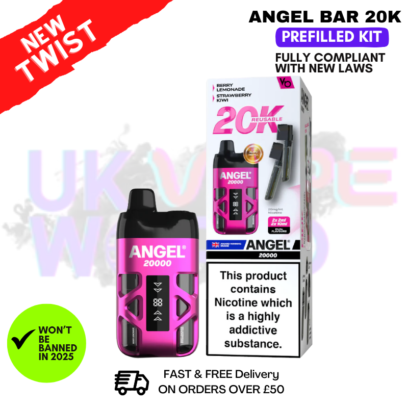 Pink Edition Angel Bar 20K Puff Twist Prefilled Pod Kit