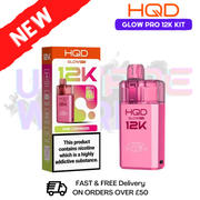 Pink Lemonade HQD Glow Pro 12K Puff Prefilled Pod Kit - ukvapeworld