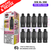 Pink Lemon IVG XL 35K Replacement Pods Box Of 10 - ukvapeworld