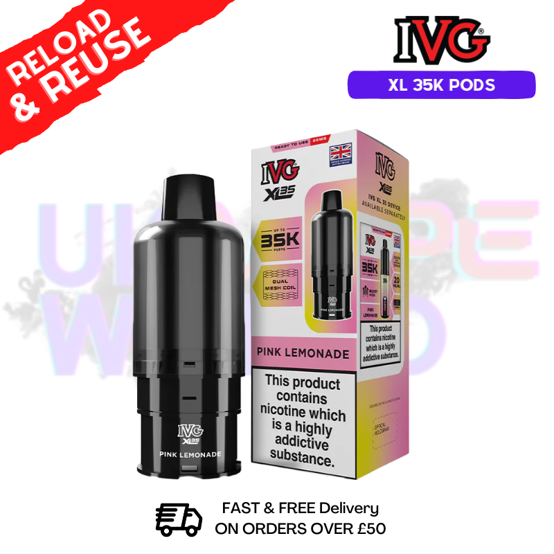 Pink Lemonade IVG XL 35k Prefilled Pods - ukvapeworld