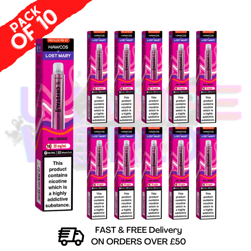 shop Pink Lemonade Lost Mary Crystal Pro 600 Puff Box Of 10 - ukvapeworld