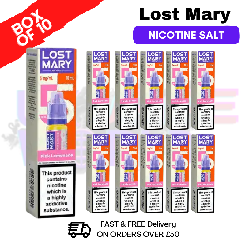 Pink Lemonade Lost Mary Nic Salt BOX OF 10 - ukvapeworld