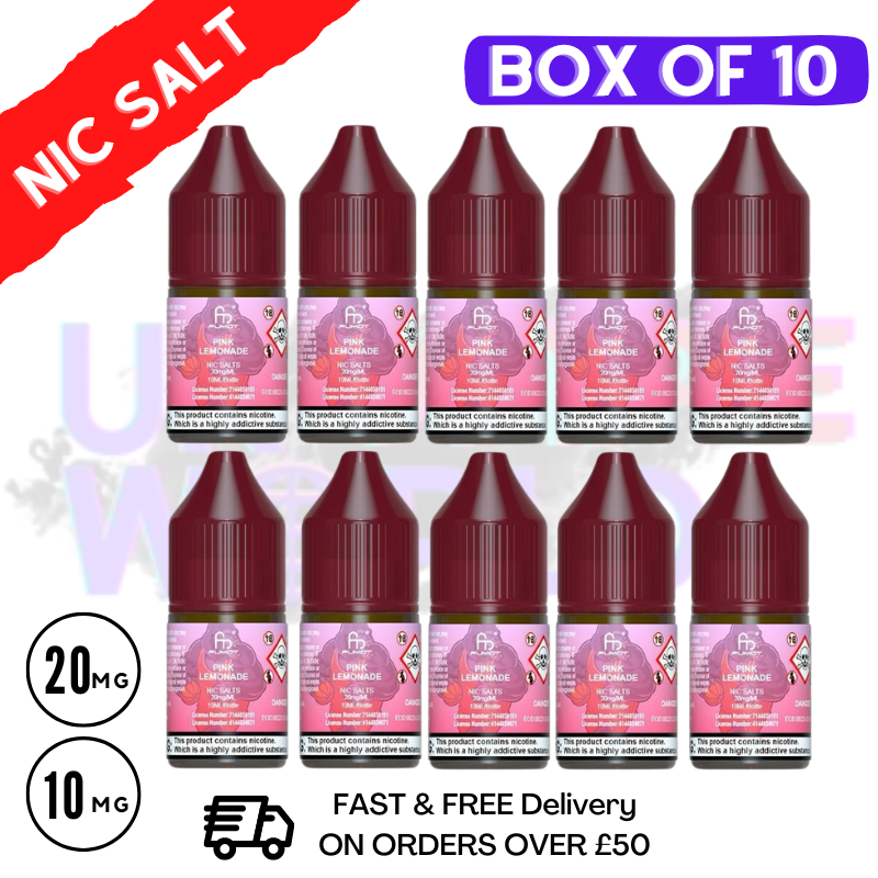 Shop Pink Lemonade RandM Tornado 7000 Nic Salt BOX OF 10 - UK Vape World