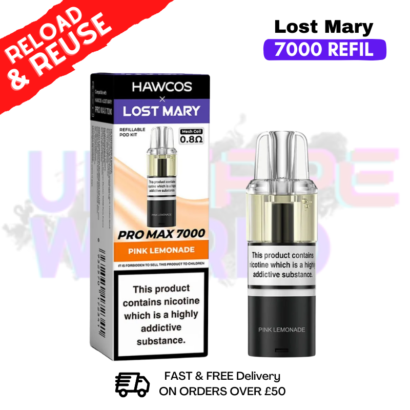 Pink Lemonade Lost Mary 7K 7000 Puff Replacement Pods - ukvapeworld