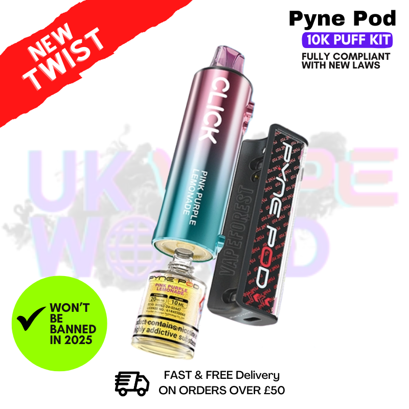 Pink Purple Lemonade Pyne Pod 10K Puff Vape Kit