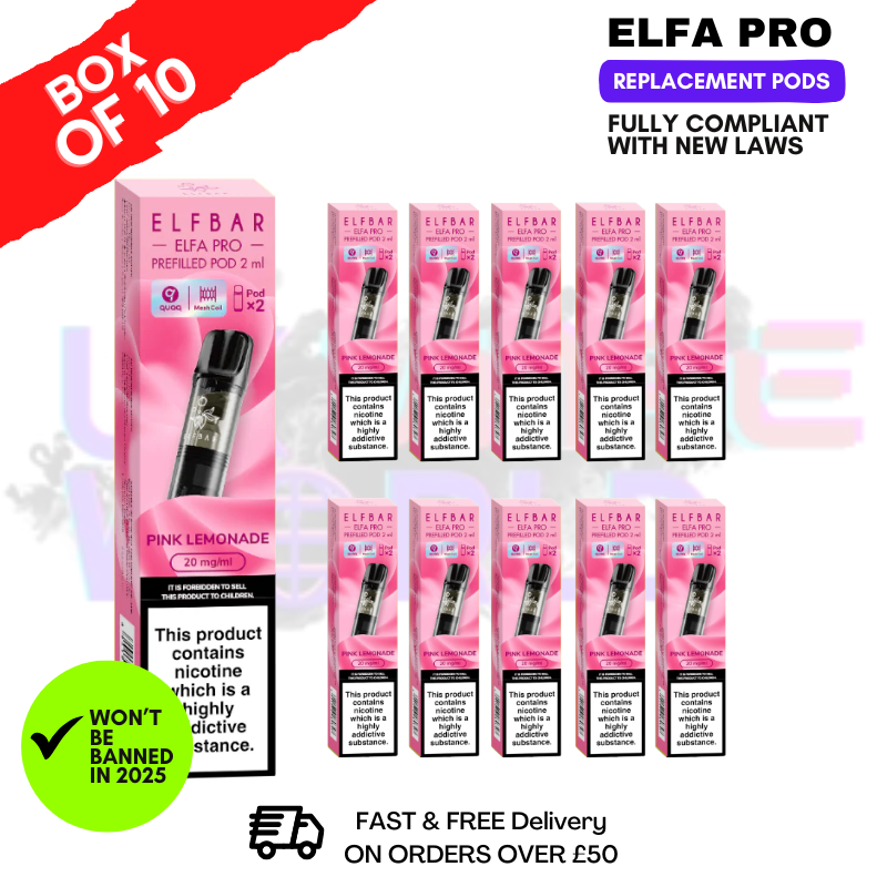 Pink Lemonade Elf Bar Elfa Pro Prefilled Pod Box Of 10
