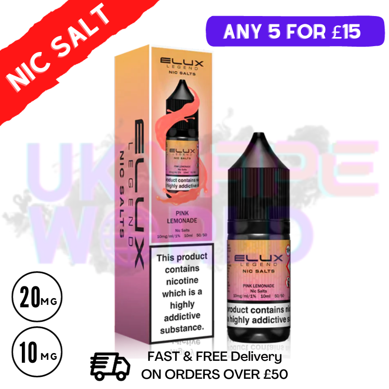 PINK LEMONADE Elux Legend Nic Salt 10ML eLiquid - UK Vape World