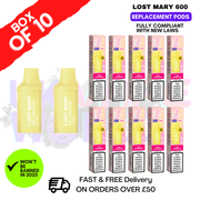 Pink Lemonade Lost Mary 600 Puff Replacement Pods Box Of 10 - ukvapeworld
