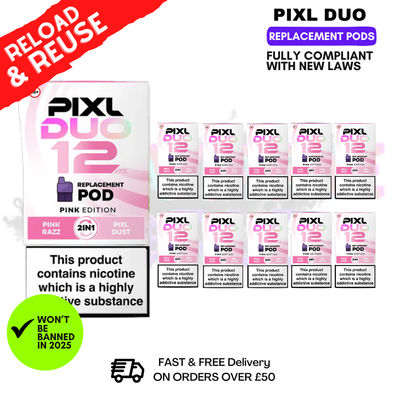 Pink Edition Pixl Duo Replacement Pods - Box Of 10