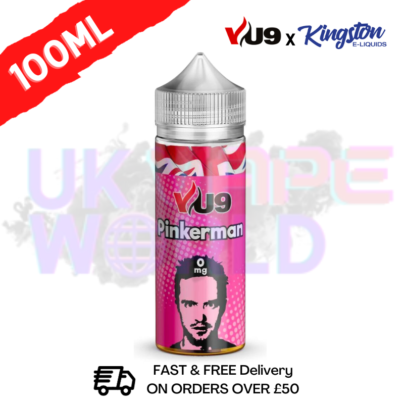 PinkerMan Shortfill Juice 100ML Eliquid - VU9 x Kingston provides a cornucopia of taste, featuring a blend of an array of sweet - UK Vape World