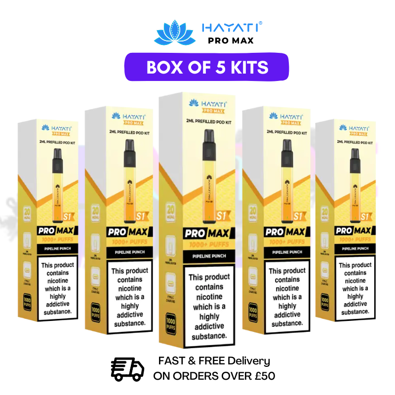 Pipeline Punch Hayati Pro Max S1 Kits Box Of 5 - £17.99 - UK Vapeworld