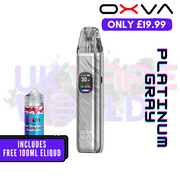 Platinum Gray Oxva Xlim Pro 2 Pod Kit + Free 100ML Liquid - UK Vape World