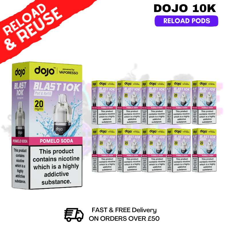 shop Pomelo Soda Dojo Blast 10K Replacement Pods Box Of 10 - ukvapeworld