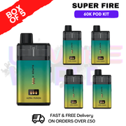 Shisha Edition SuperFire 60K Ultra Fusion Box Of 5 - ukvapeworld