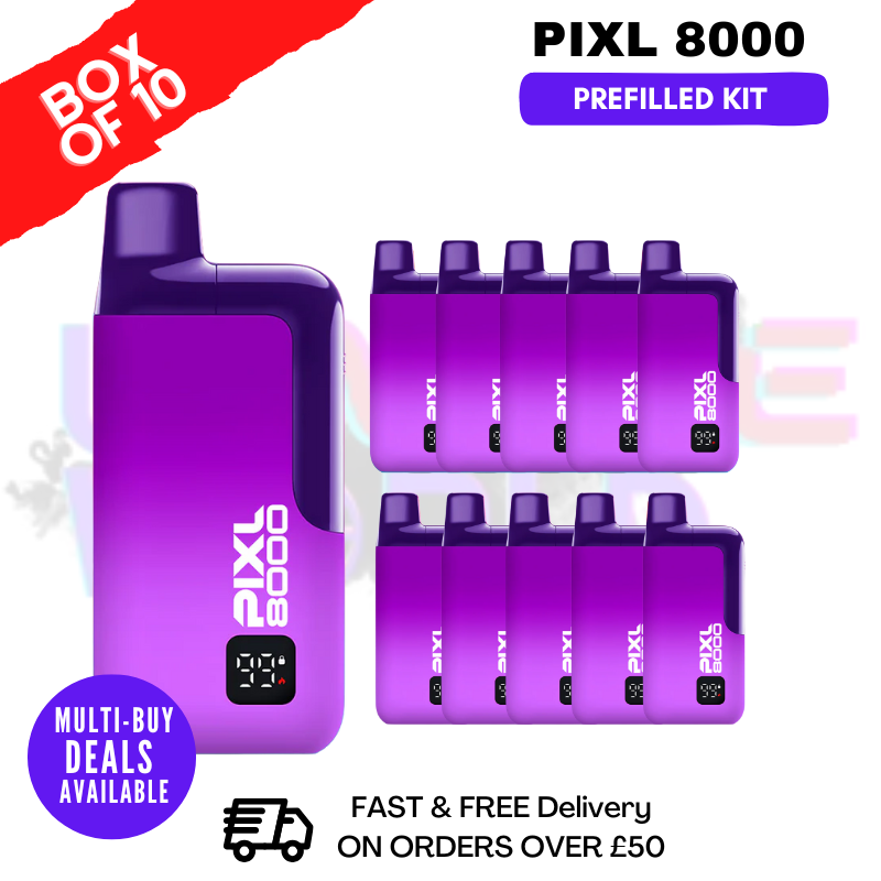 Purple Dream pixl 8000 Kits Box Of 10 - ukvapeworld