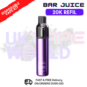 Shop Purple Bar Juice 20K Puff Refil Disposable Kit + FREE Eliquid - UK Vape World