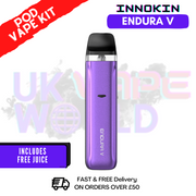 Purple Innokin Endura V Pod Kit + Free 2x Salt