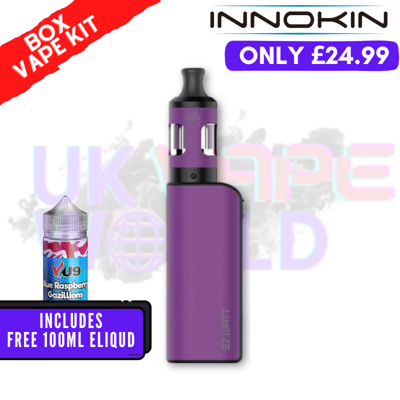 Shop Purple Innokin Ez Watt Starter Kit + Free 100ML Liquid - ONLY £24.99 - UK Vape World